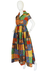 Museum Held 1960s Beene Bazaar Patchwork Dress