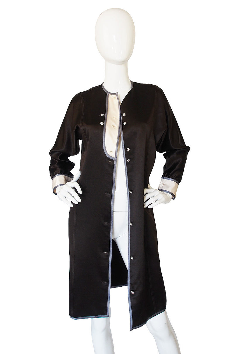 1980s Geoffrey Beene Tuxedo Shift Dress