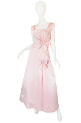 Romantic 1980s Pink Arnold Scaasi Boutique Bow Gown