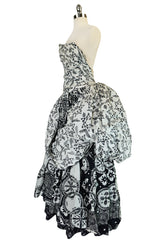 Mid 60s-early 1970s Louis Feraud Couture Cotton BallGown