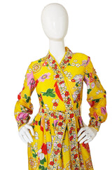 1960s Oscar De La Renta Yellow Maxi Dress