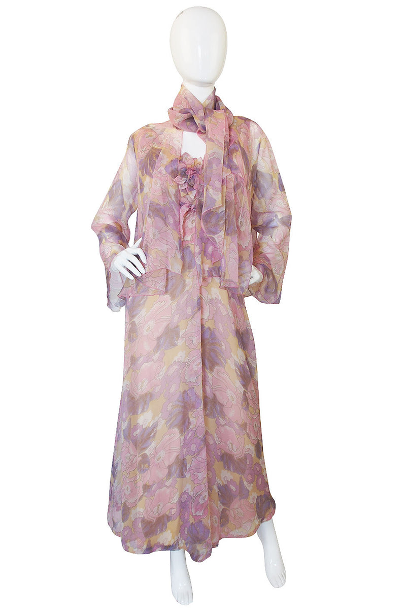 1970s Giorgio di Sant Angelo Backless Dress & Jacket