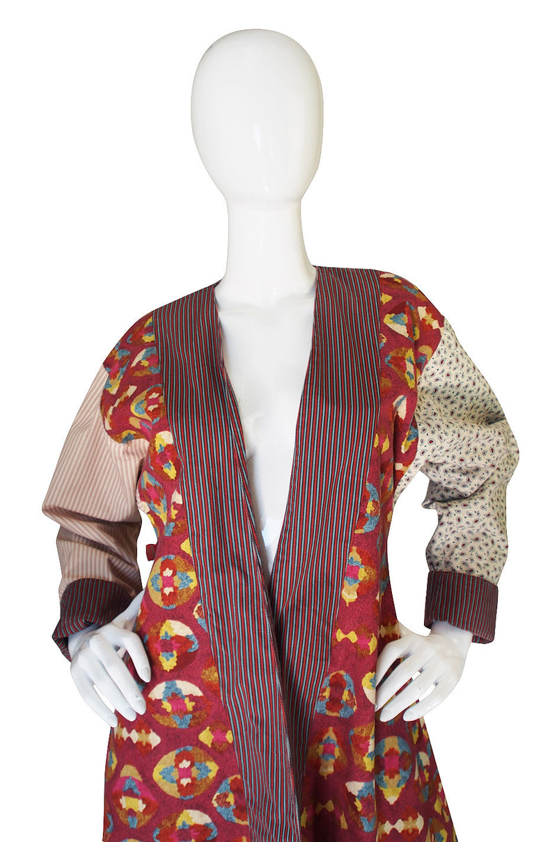 Rare 1980s Kenzo Jungle Multi Fabric Coat