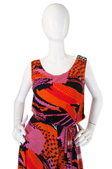 1970s Print Dynasty Jersey Jumpsuit