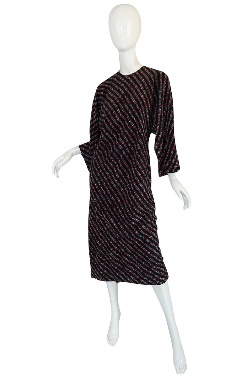 Resort 1977 Halston Bias Spiral Cut Silk Caftan Dress