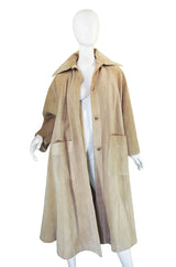 Amazing 1970s Christian Dior Suede Swing Coat