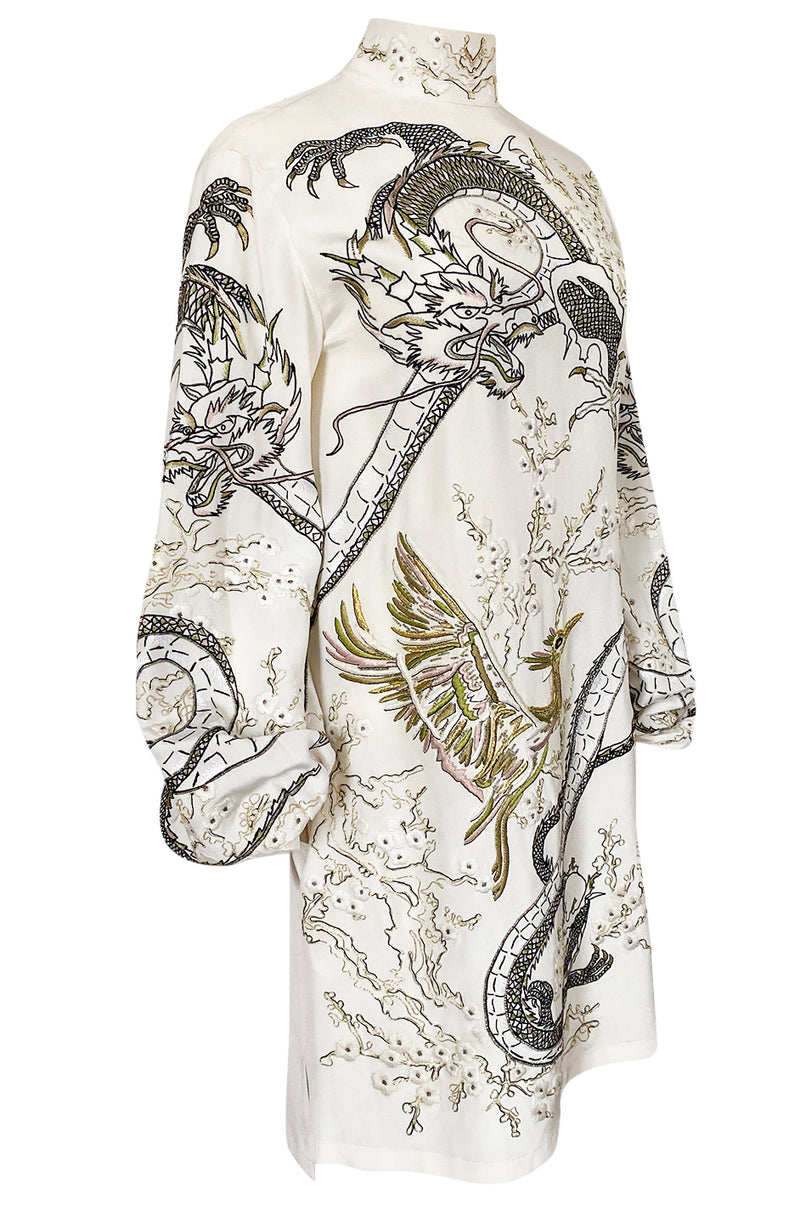 Spring 2013 Peter Dundas for Emilio Pucci Embroidered Dragon Dress