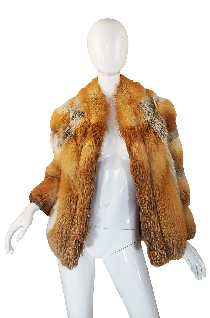 1970s Red Fox & Leather Jacket
