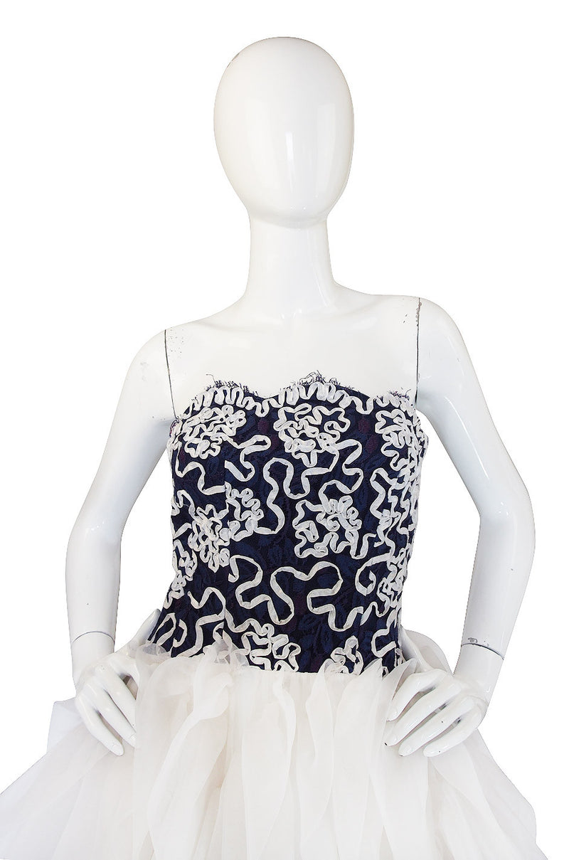 1980s Lilli Diamond Pouf Ribbon Dress