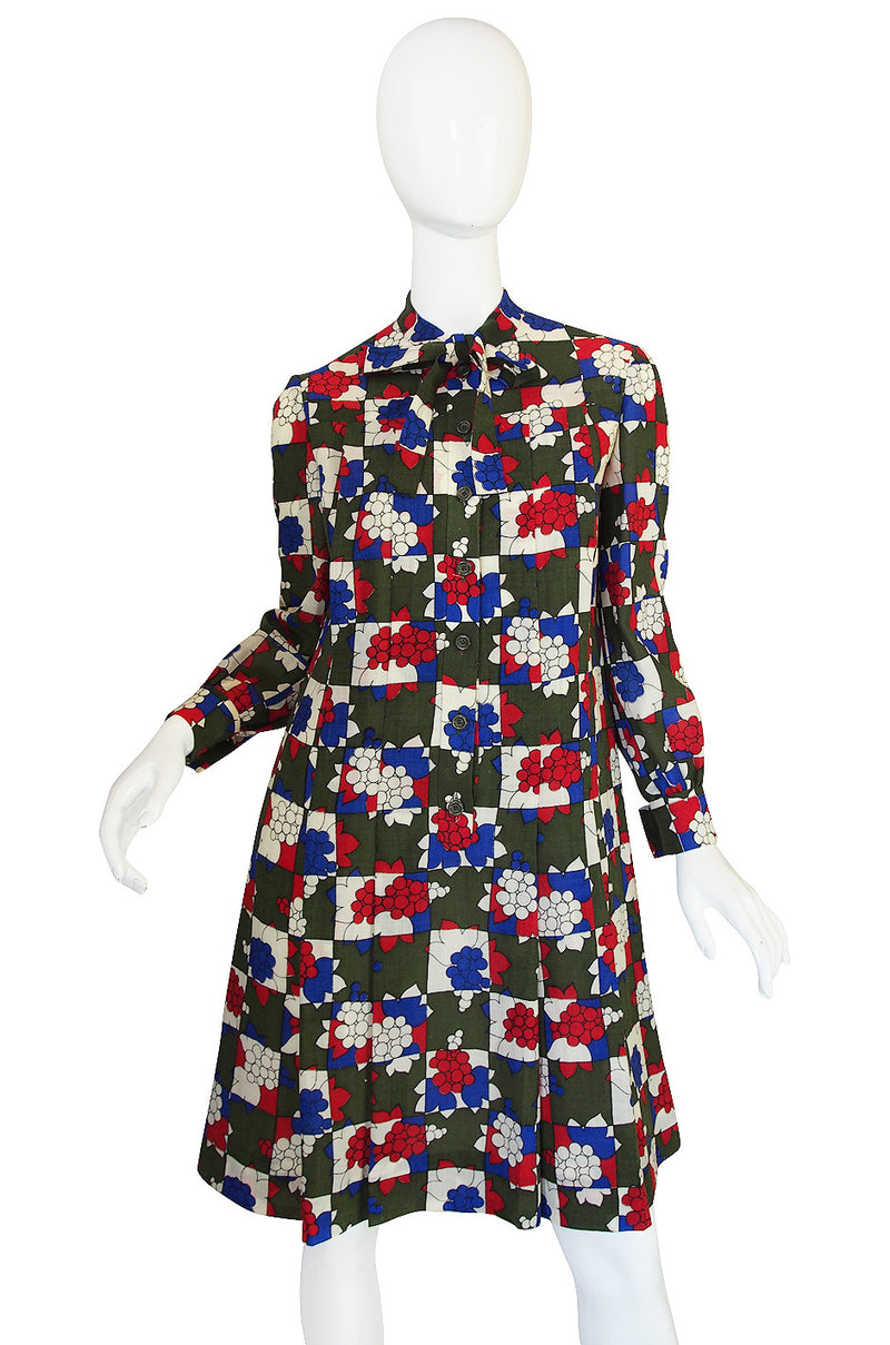 1960s Miss Dior Darling Print Challis Dress