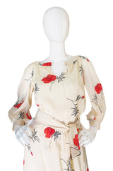 Pretty 1970s Ted Lapidus Floral Skirt & Top Set