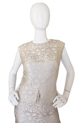 1960s Bill Blass Cream Shell & Shift Dress