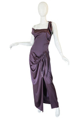 1990s Vivienne Westwood Light Purple Draped Red Label Dress