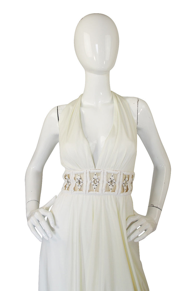 1960s Fred Perlberg White Maxi Dress