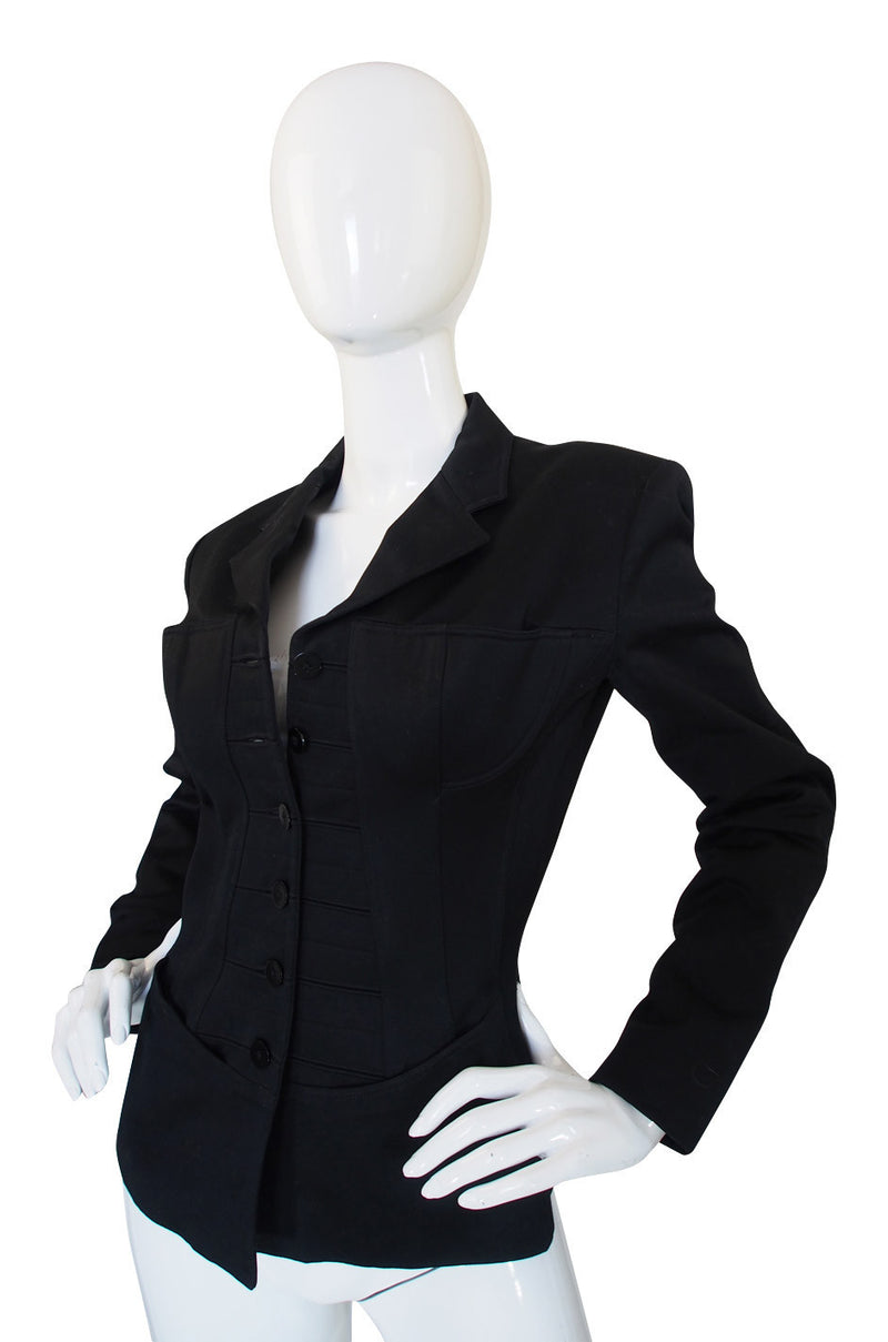 1992 Museum Held Azzedine Alaia Black "Corset" Jacket