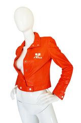 Rare Original 1960s Courreges Orange Vinyl Jacket