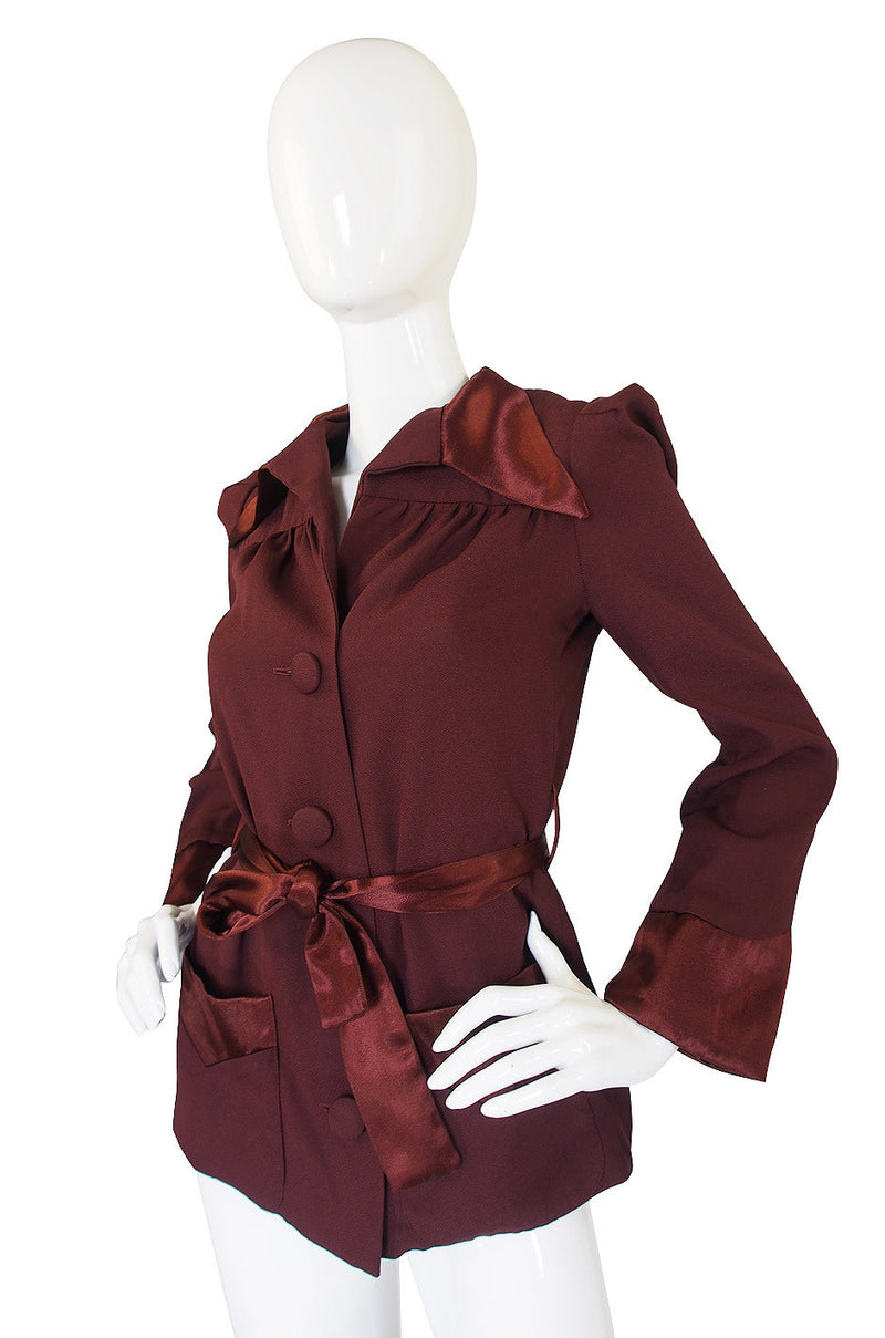 1970s Lee Bender Crepe & Satin Jacket