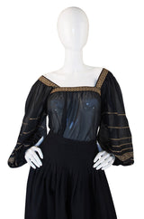 S/S 1977 Yves Saint Laurent Peasant Top & Skirt