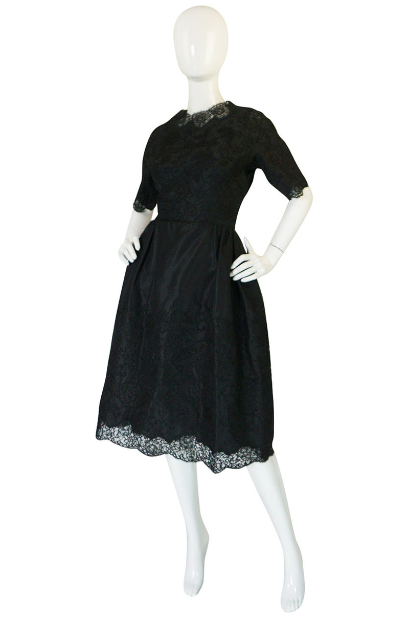 Dated 1960 Sophie Gimbel Attr Saks 5th Ave Soutache & Silk Dress