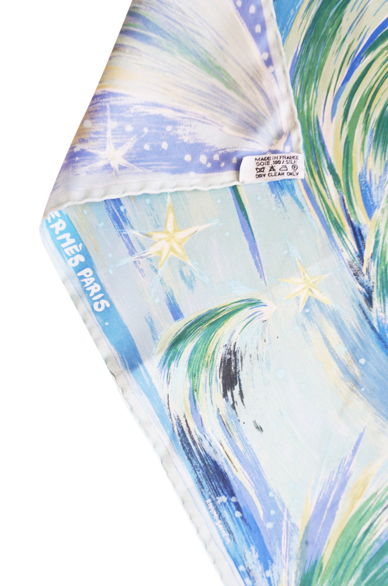 Hermes 'Feu Du Ciel' by Kwumi Sefedin Silk Pocket Scarf