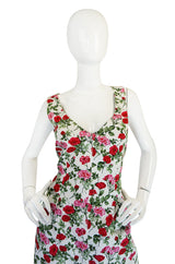 1990s Dolce & Gabbana Pretty Floral Fitted Dress