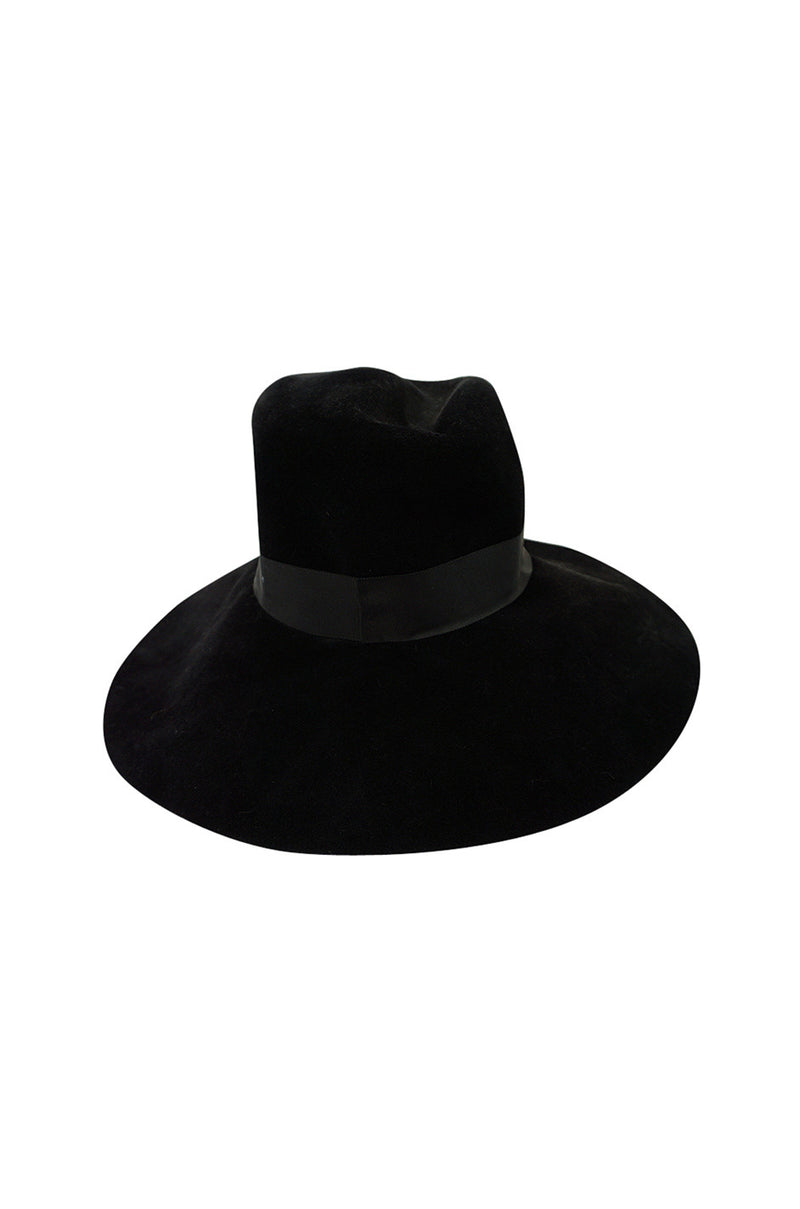 Iconic 1970s Yves Saint Laurent Wide Brim Hat