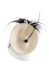 Bespoke 2001-2006 Philip Treacy Haute Couture Parasisal Feather & Silk Flower Topper Hat