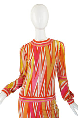 1970s Amazing Pucci Citrus Maxi Dress