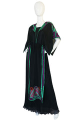 c1970-74 Janice Wainwright Embroidered Caftan Tabard & Skirt Set