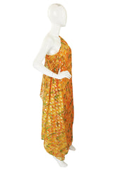 1960s Yellow Metallic Silk Malcolm Starr