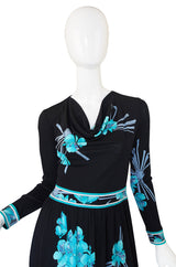 1970s Leonard Paris Printed Silk Jersey Dress
