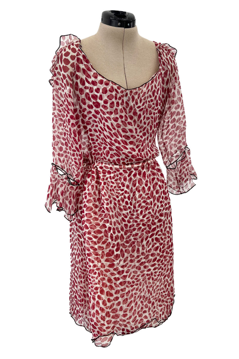 lip silk dress Cowl Neck Dress