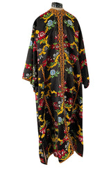 Spectacular Vintage Oversized Kimono Coat Made From an Incredible Antique Floral Silk Brocade