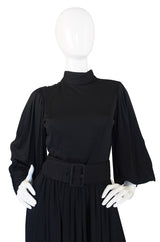 1960s Norman Norell Balloon Sleeve Jersey Dress