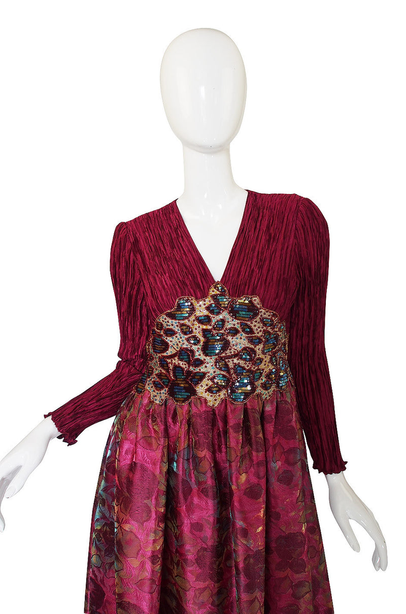 1980s Mary MacFadden Couture Sequin Gown