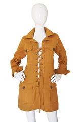 1980s Yves Saint Laurent Safari Tunic Dress