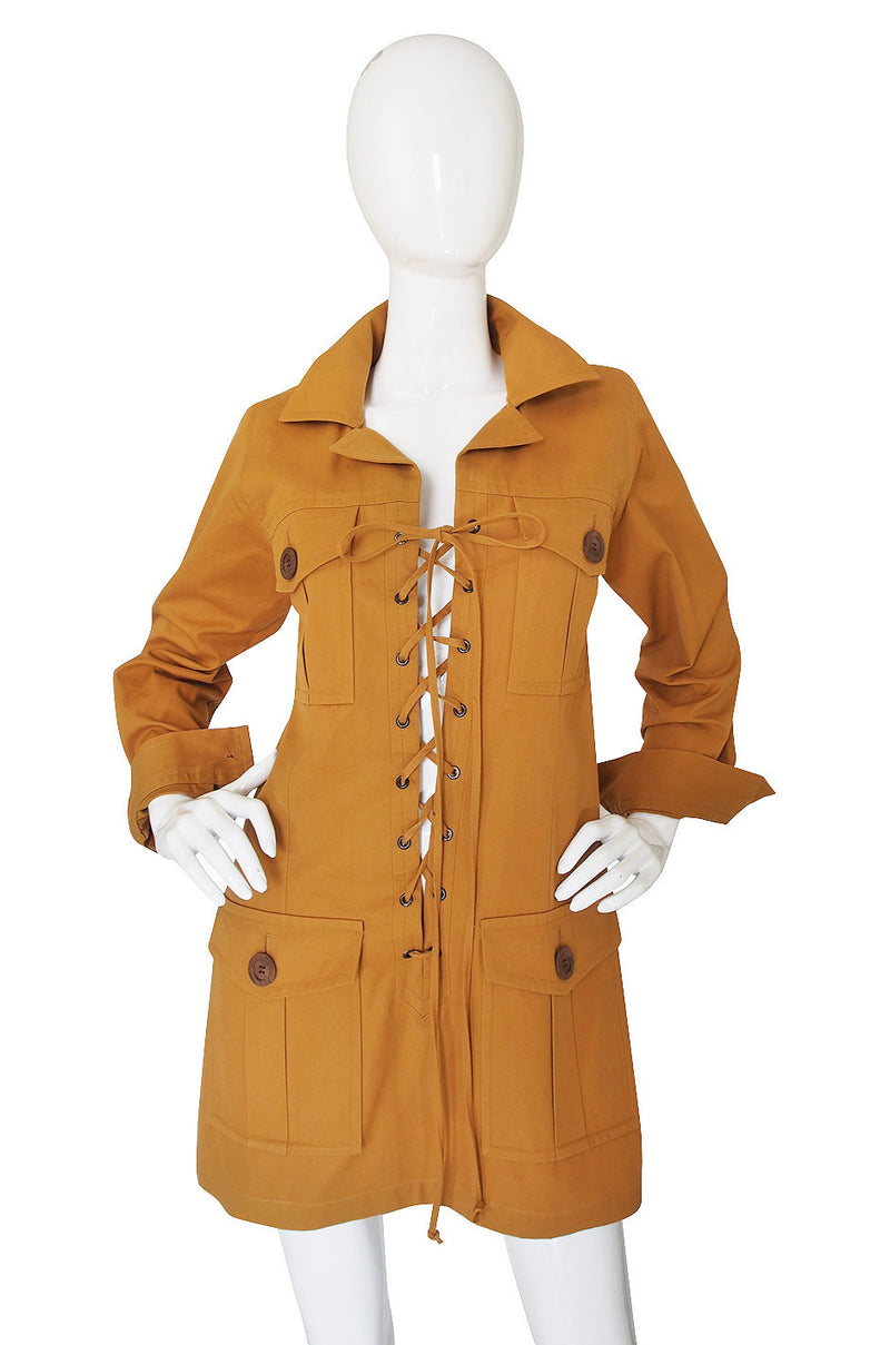 1980s Yves Saint Laurent Safari Tunic Dress