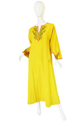 1960s Cotton Embroidered Josefa Caftan