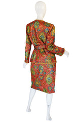 1980s Numbered Demi-Couture Coral Metallic Givenchy Suit