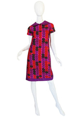 1960s Pierre Cardin for Takashimaya Silk Print Dress
