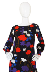 1970s Floral Yves Saint Laurent Maxi Dress