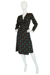 1971 Yves Saint Laurent Wrap Print Skirt & Top Set