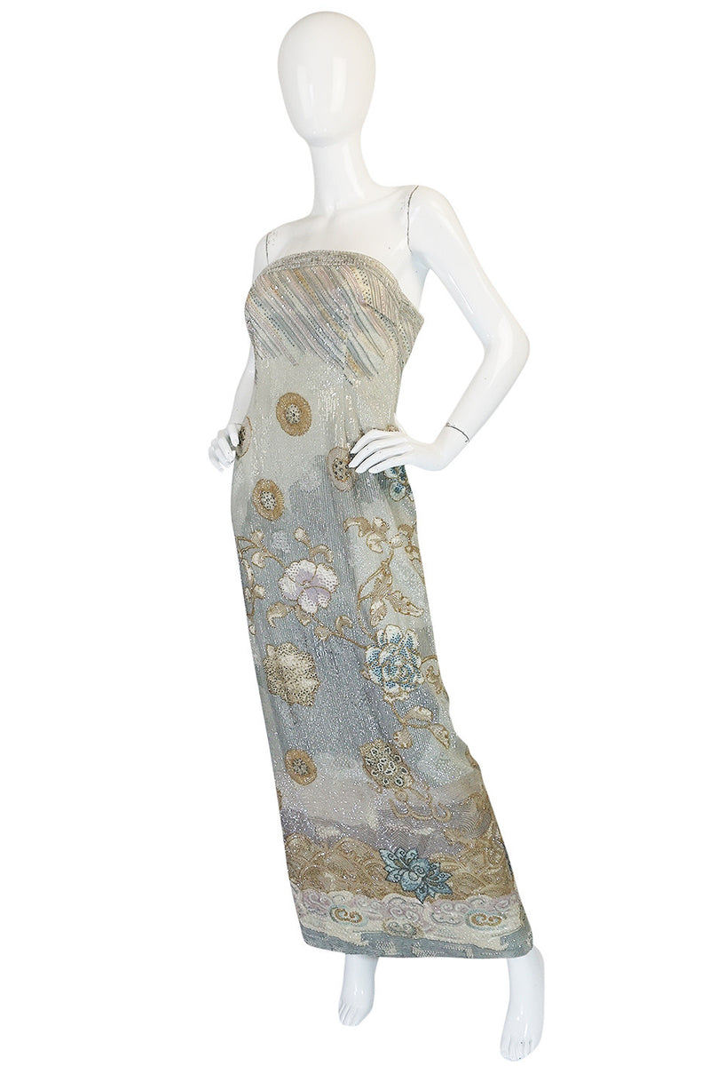 F/W 1995-96 Giorgio Armani Couture Fully Beaded Runway Dress