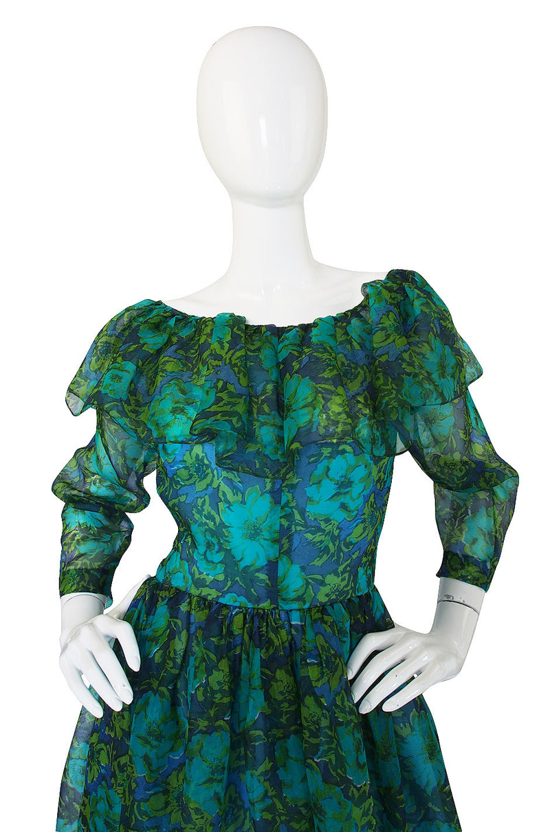 1960s Bonnie Cashin for Dorian Silk Chiffon Gown