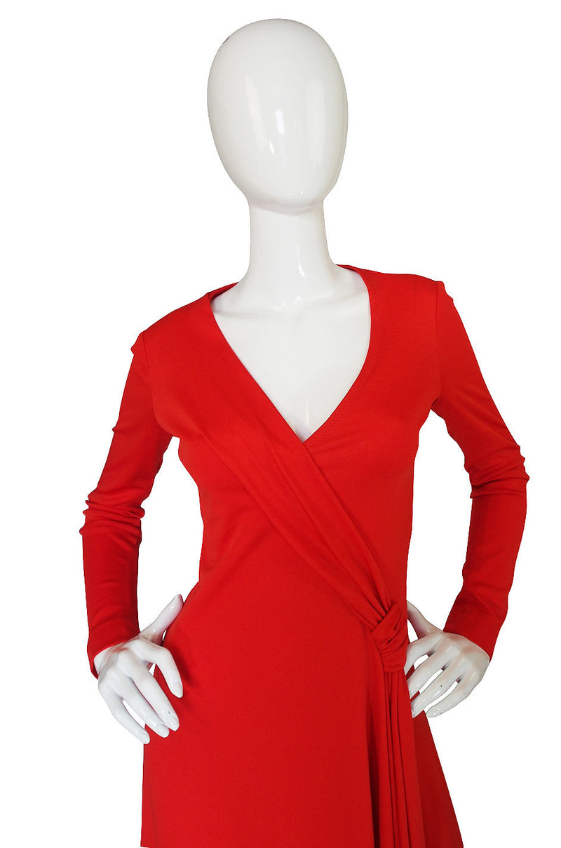 1970s Stephen Burrows Red Jersey Dress