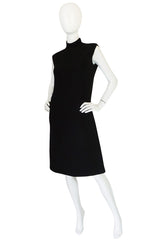 1960s Simple & Chic Norman Norell Black Shift Dress