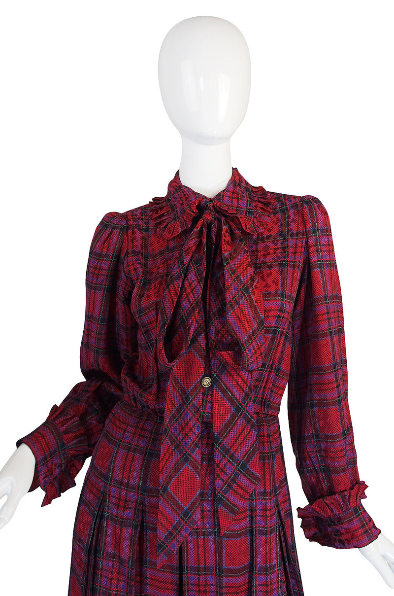 1979 Haute Couture Yves Saint Laurent Silk Dress