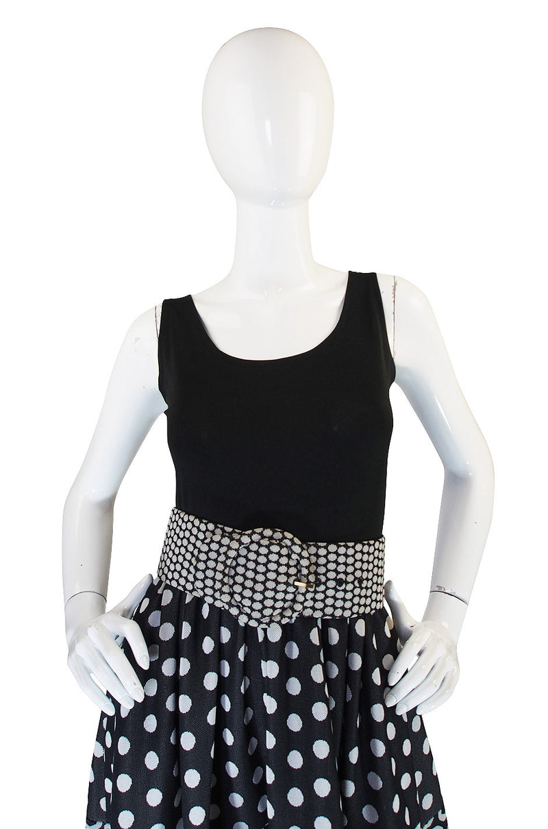 c.1965 Rudi Gernreich Dot Maxi Dress with Belt