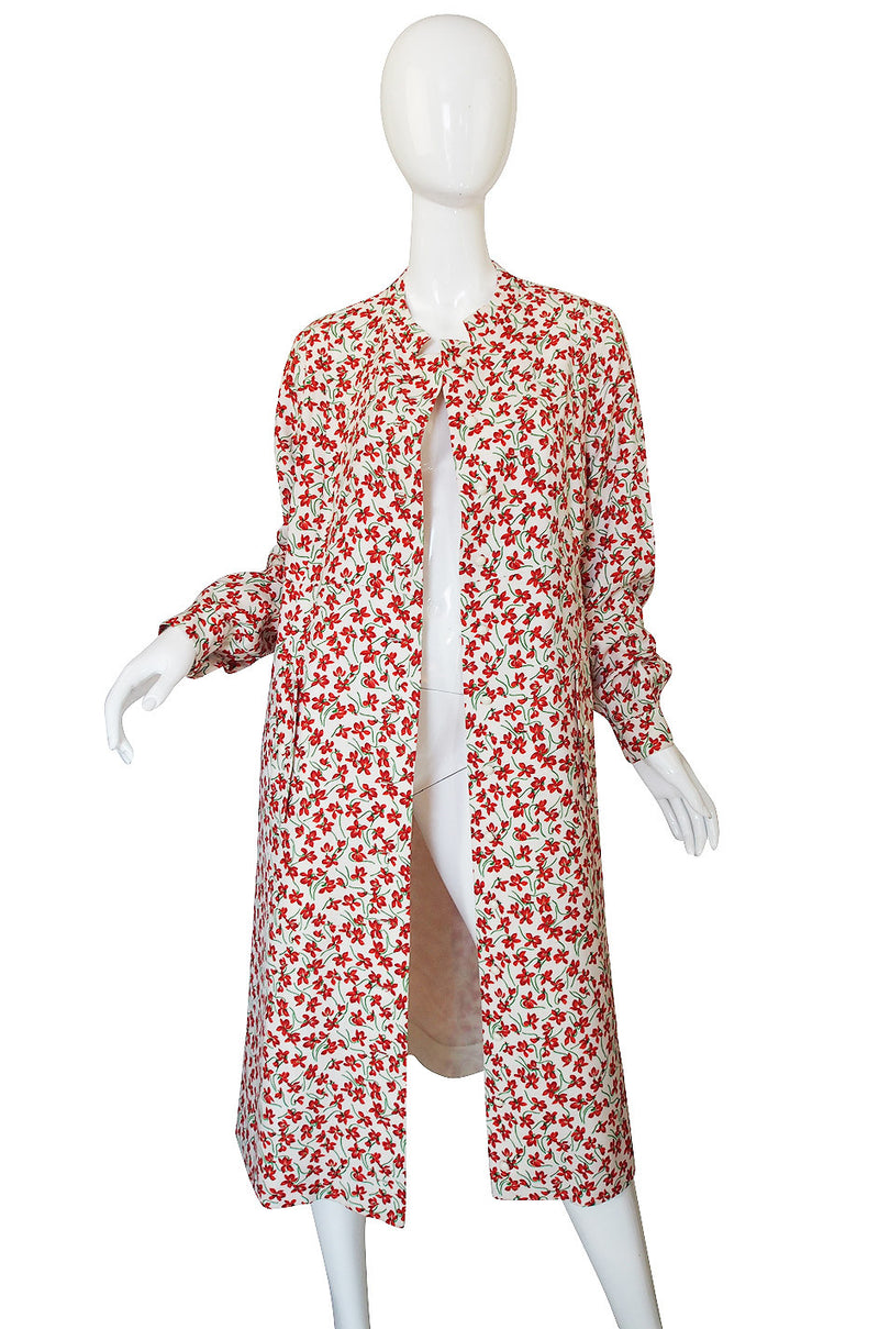 1960s Andre Laug Floral Dress or Coat