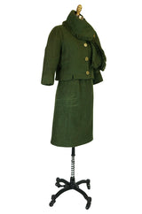 c.1958 Green Museum Held Balenciaga Haute Couture Suit